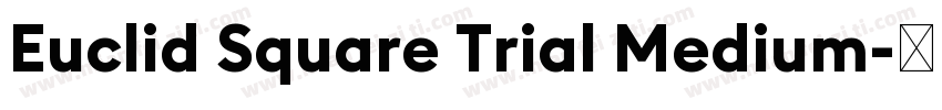 Euclid Square Trial Medium字体转换